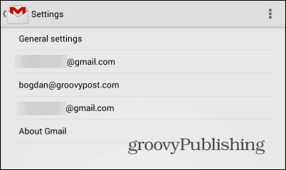 Račun za postavke vanjskih slika usluge Gmail za Android