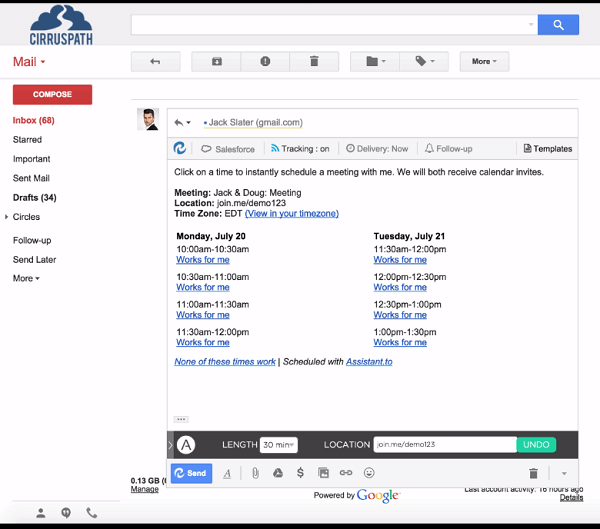 Jednostavno zakažite sastanke putem Gmaila s Assistant.to.
