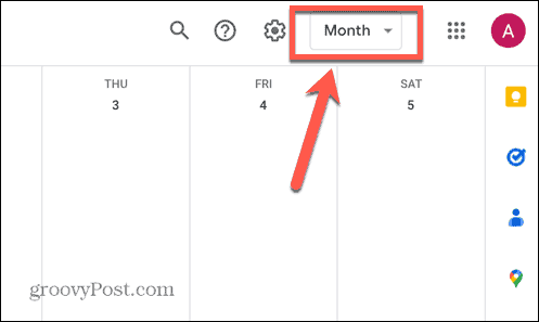 opcije pregleda google kalendara