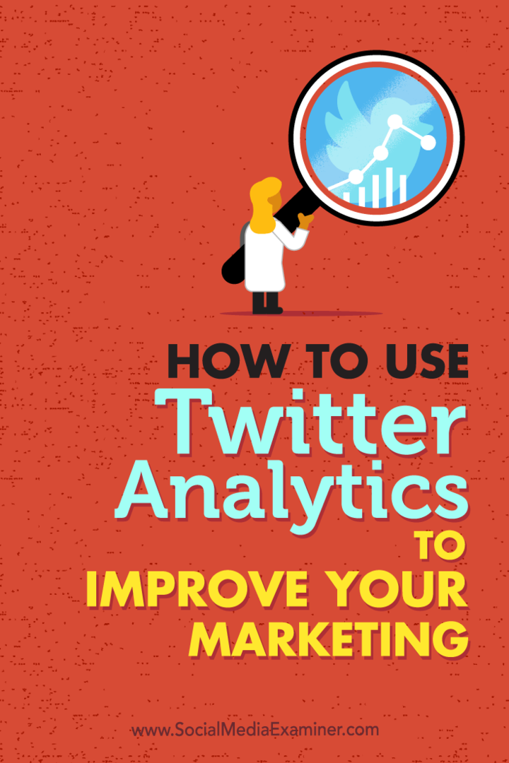 Kako koristiti Twitter Analytics za poboljšanje marketinga: Ispitivač društvenih medija