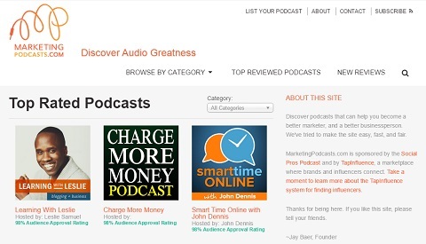 MarketingPodcasts.com prva je i jedina tražilica za podcastove.