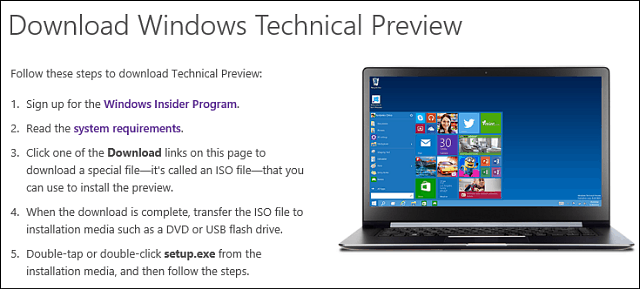 Preuzmite Windows 10 Tehnički pregled