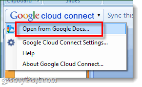 otvoriti izbornik google cloud - putem bloga googledocs