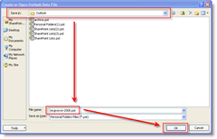 Kako stvoriti PST datoteke pomoću programa Outlook 2003 ili Outlook 2007