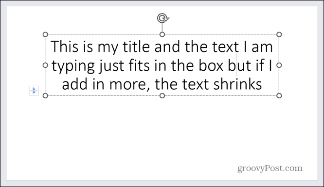 powerpoint autofit tekst