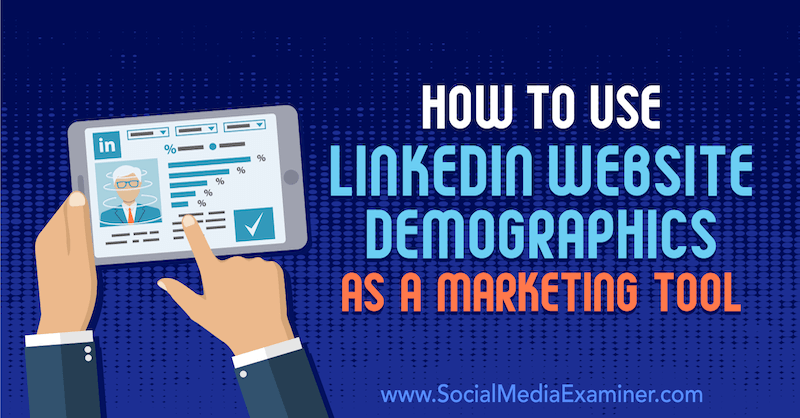 Kako koristiti demografske podatke LinkedIn web stranice kao marketinški alat, Daniel Rosenfeld, ispitivač društvenih medija.
