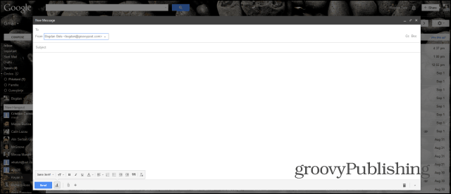 Primijenjen je cijeli Gmail sastavi na cijelom zaslonu