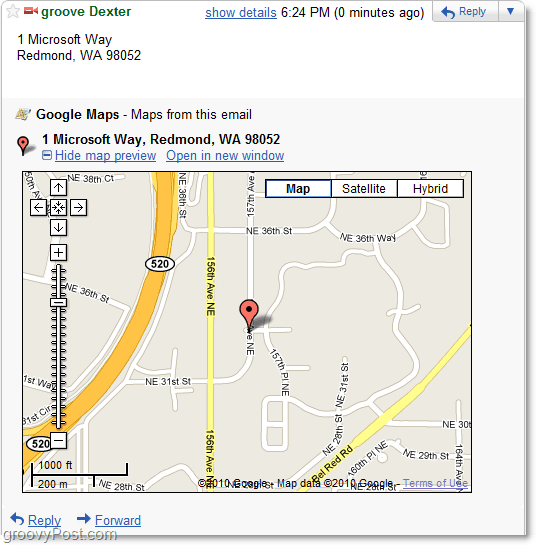 google karte u Gmailu 