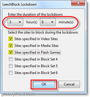 leechblock odmah zaključava stranice koje troše vrijeme na određeno vrijeme