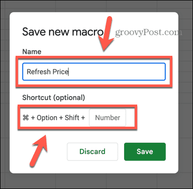 google sheets naziv makronaredbe