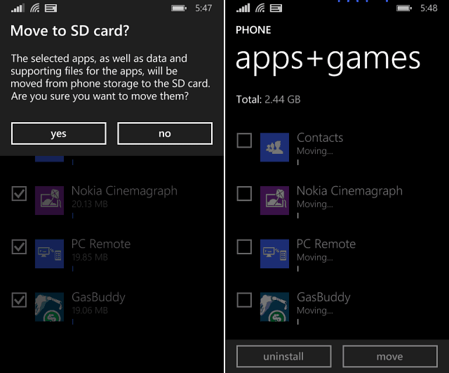 Windows Phone 8.1 Savjet: Premještanje aplikacija i igara na SD karticu