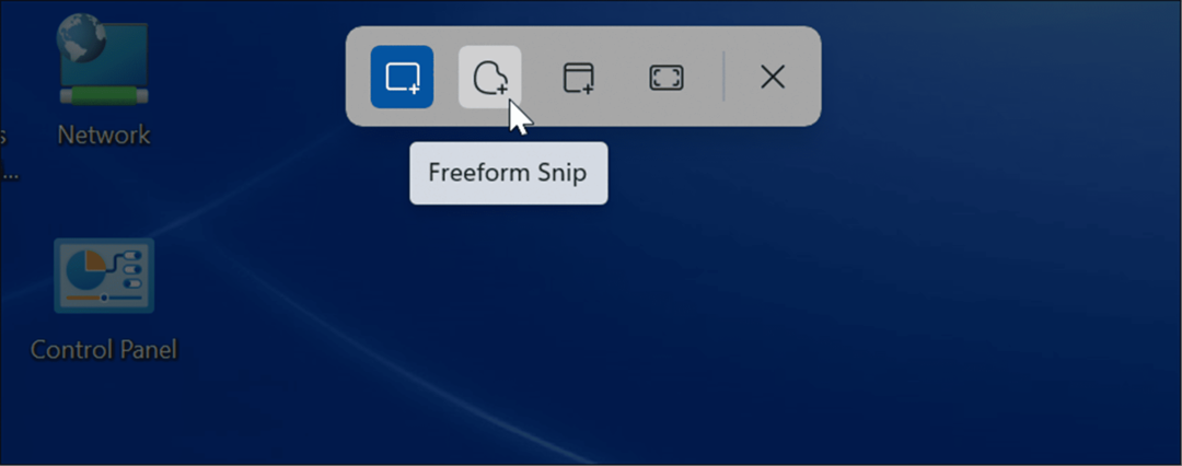 odabir alata za izrezivanje snimite snimku zaslona na Windows 11