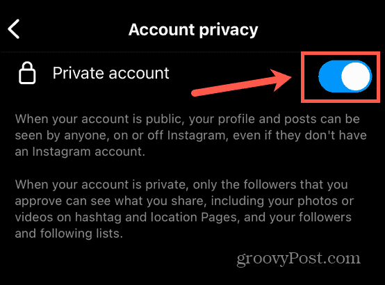 instagram uključi privatno