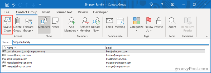 Spremite grupu kontakata u Outlook