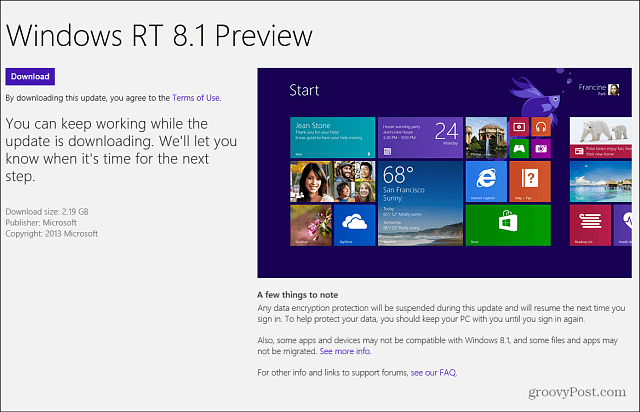 Windows RT 8.1 Pregledajte Windows Store