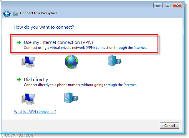 koristiti moju internetsku vezu vpn u sustavu Windows 7