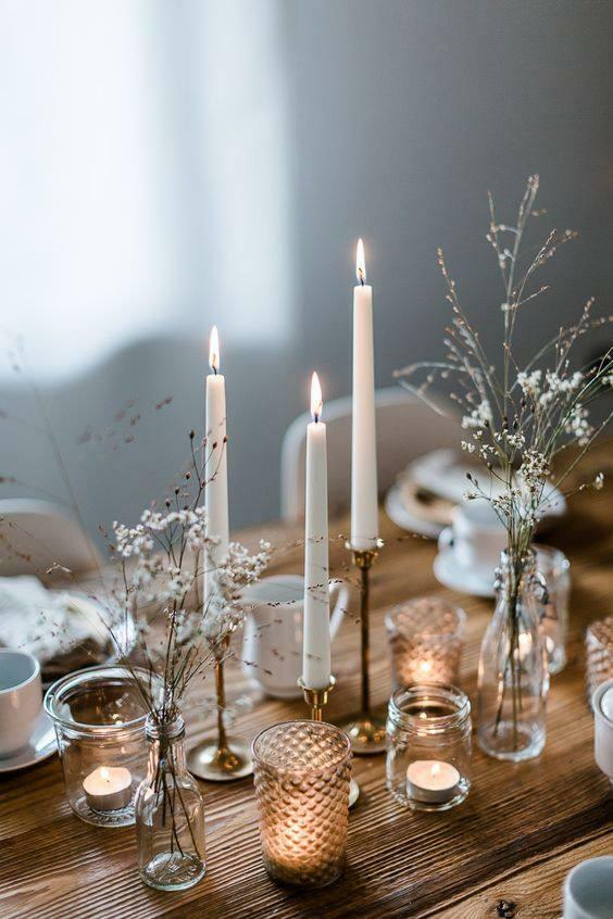 Upotreba svijeća u dekoraciji stola