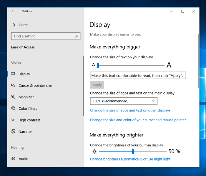 Svako povećajte postavke zaslona za Windows 10