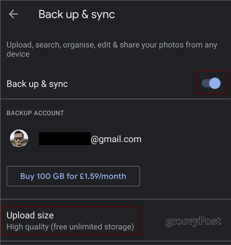 Izrada sigurnosnih kopija i sinkronizacije Google Photos