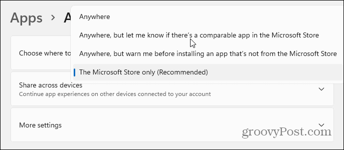 Ostale značajke aplikacije za instalaciju Windows 11