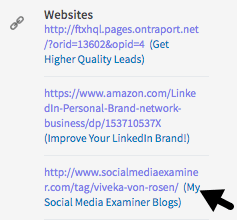 Iako više ne možete prilagoditi veze na LinkedIn profilu, pored njih možete uključiti opise.