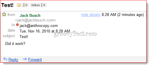 Filtriranje BCC Gmail poruka