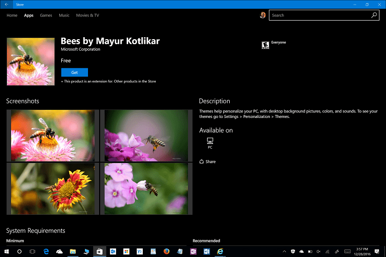 Teme, Ažuriranje kreativaca za Windows 10, personalizacija, upravljačka ploča