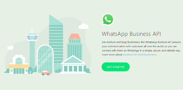 WhatsApp je svoje poslovne alate proširio lansiranjem WhatsApp Business API-ja, koji omogućuje upravljanje srednjim i velikim poduzećima i slati nepromocijske poruke kupcima, kao što su podsjetnici na sastanke, informacije o otpremi ili ulaznice za događaje, i još mnogo toga uz fiksni ugovor stopa.