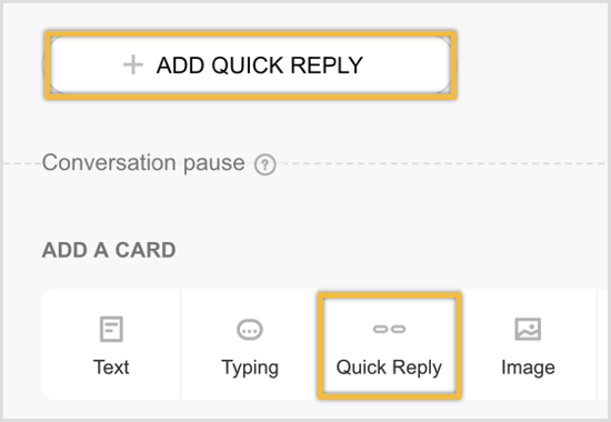 Kliknite da biste dodali karticu za brzi odgovor, a zatim kliknite Dodaj brzi odgovor.
