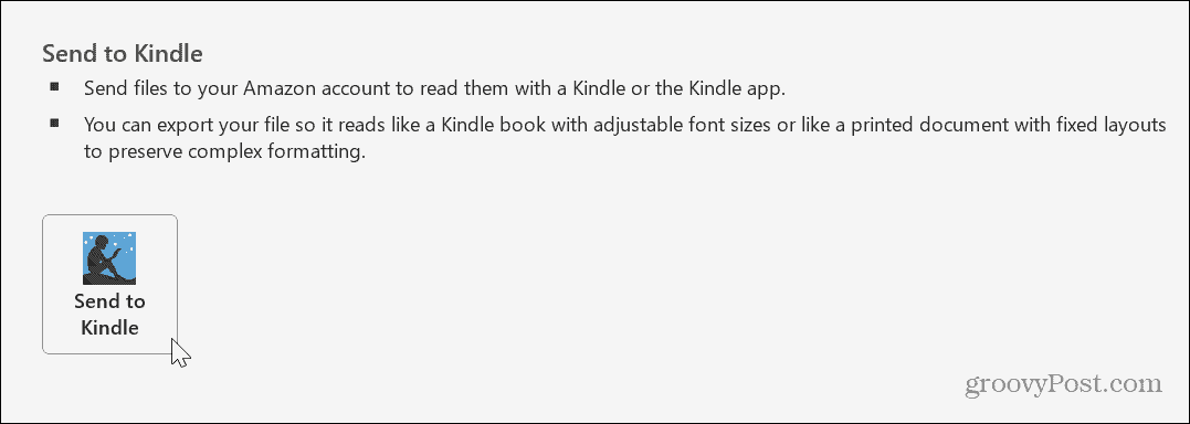 Pošaljite Word dokumente na Kindle 