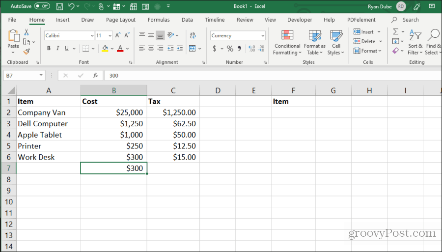 pomoću control-d in excel