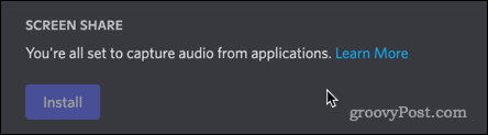 instaliran diskord audio dodatak