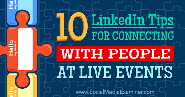 koristite linkedin za povezivanje s ljudima na događajima uživo