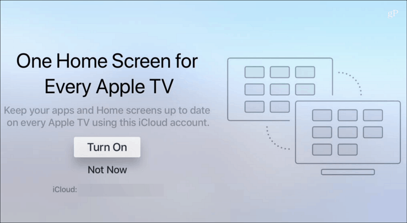 Jedan početni zaslon Svaki Apple TV