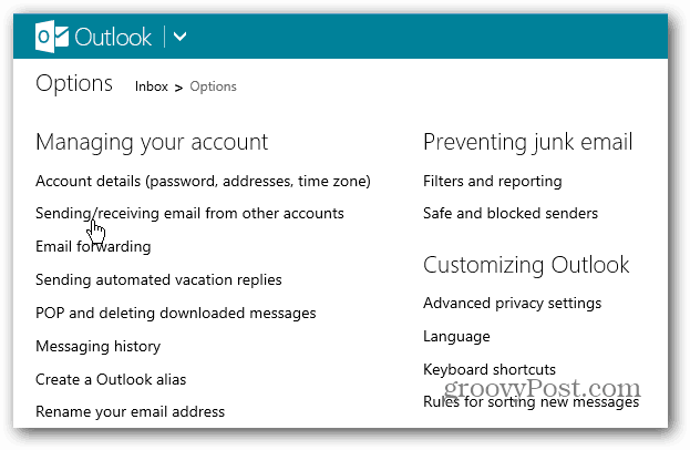 Savjet za Outlook.com: Postavite zadani račun e-pošte