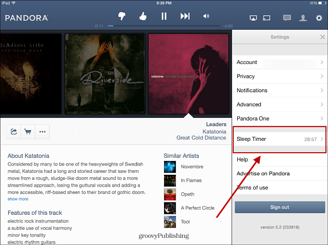 Pandora dodaje značajku vremenskog isključivanja za iPad