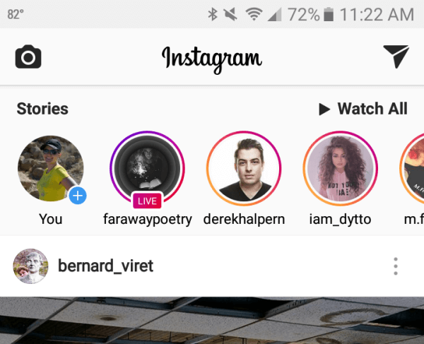 Instagram priče pojavljuju se na vrhu vašeg novog feeda.