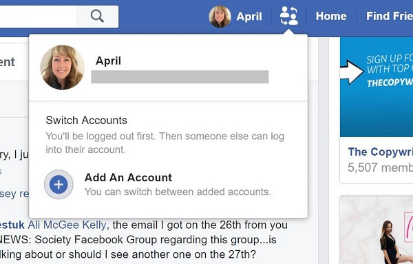 Čini se da Facebook testira gumb koji omogućuje korisnicima brzu promjenu računa.