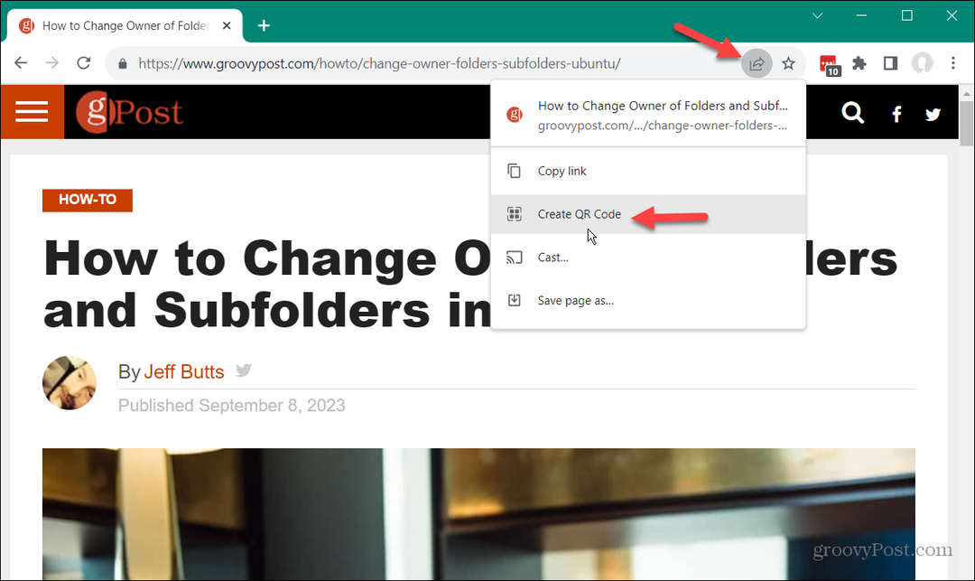 Kako stvoriti QR kod za web stranicu u Chromeu ili Edgeu
