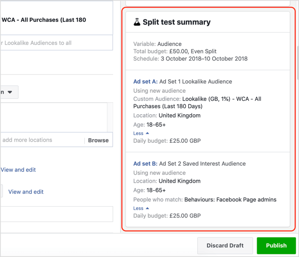 Podijelite sažetak testa za vaš Facebook test.