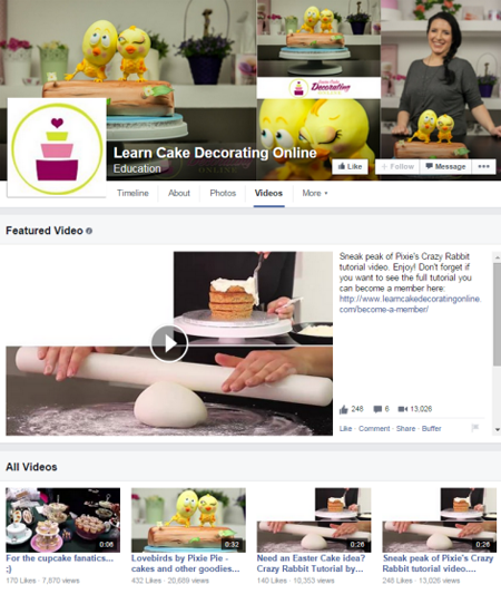 naučite ukrašavanje kolača na mreži facebook video