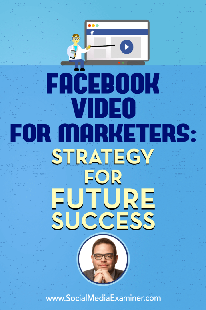 Facebook video za marketinške stručnjake: Strategija za budući uspjeh koji sadrži uvide Jaya Baera na Podcastu za društvene mreže.