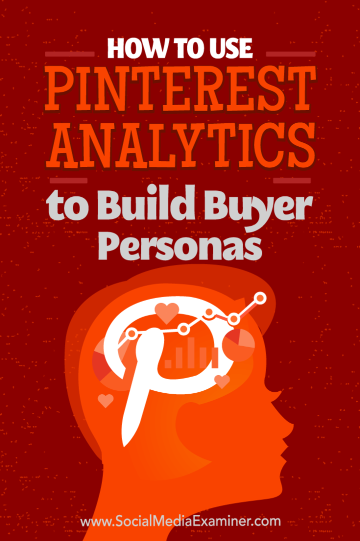Kako koristiti Pinterest Analytics za izgradnju osobnosti kupaca: Ispitivač društvenih medija