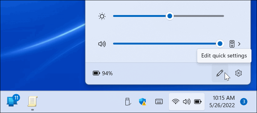 Spriječite uređivanje brzih postavki u sustavu Windows 11