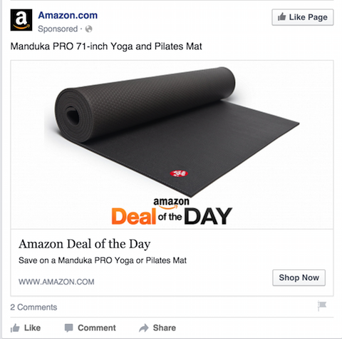 Amazon Facebook oglas