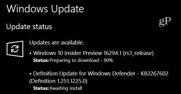 Gradnja Windows 10 Insider Preview 16294
