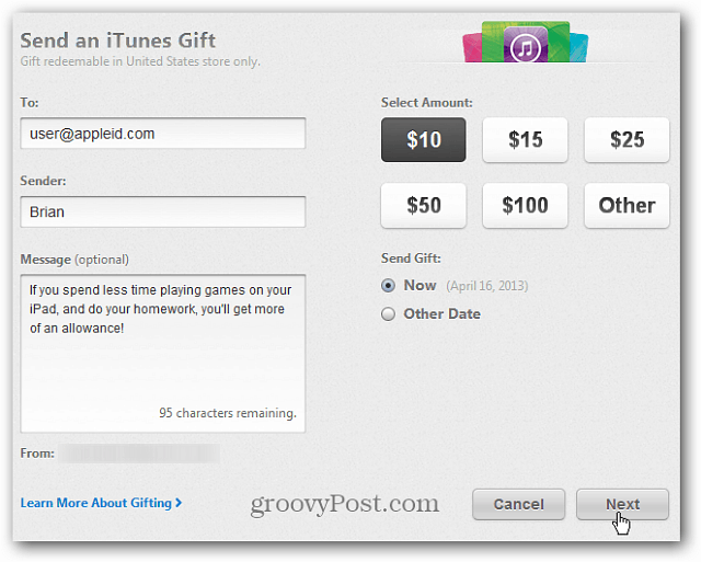 Kako poslati virtualne iTunes poklon kartice s iTunes ili iOS uređaja