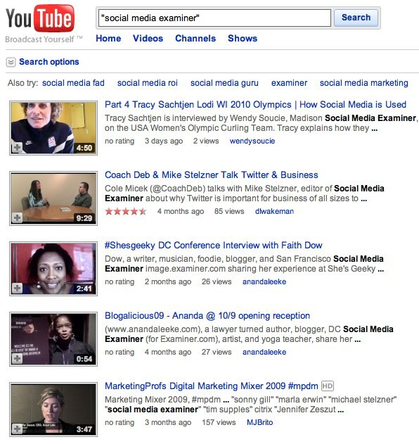 YouTube rezultati pretraživanja