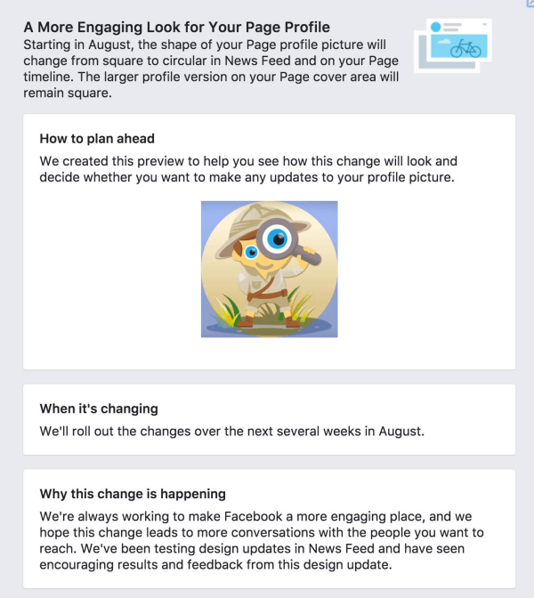 Facebook mijenja fotografije profila stranice s kvadratnih na kružne.
