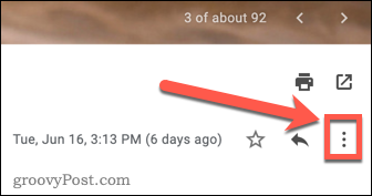 Ikona izbornika s tri točke u Gmailu